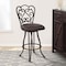 Armen Living Celeste 30" Bar Height Metal Swivel Barstool in Bandero Espresso Fabric and Auburn Bay Finish LCCEBAES30 - alternate 2
